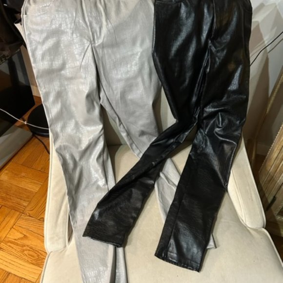 2 PAIR NWOT vegan leather pants